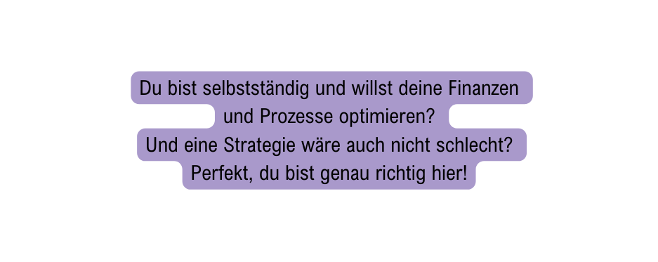 Du bist selbstständig und willst deine Finanzen und Prozesse optimieren Und eine Strategie wäre auch nicht schlecht Perfekt du bist genau richtig hier
